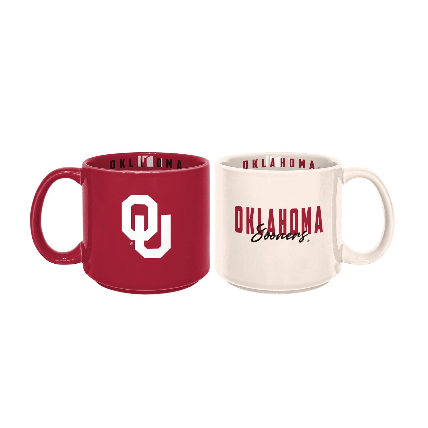 Oklahoma Sooners 2-Pack 15oz Stackable Mug Set