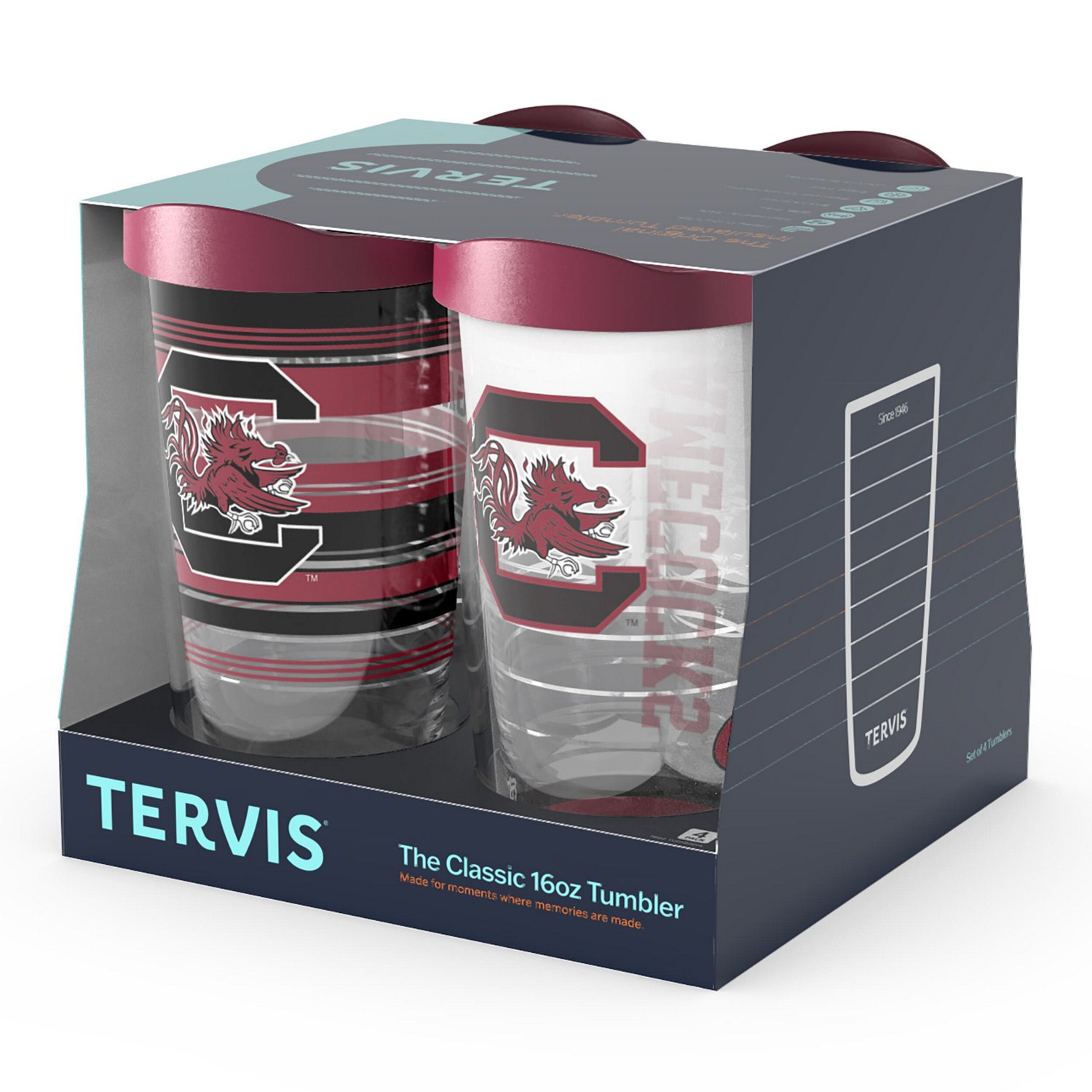Tervis South Carolina Gamecocks Four-Pack 16oz Classic Tumbler Set - view number 3