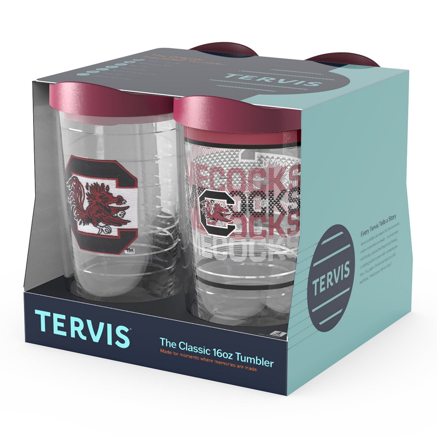 Tervis South Carolina Gamecocks Four-Pack 16oz Classic Tumbler Set - view number 2