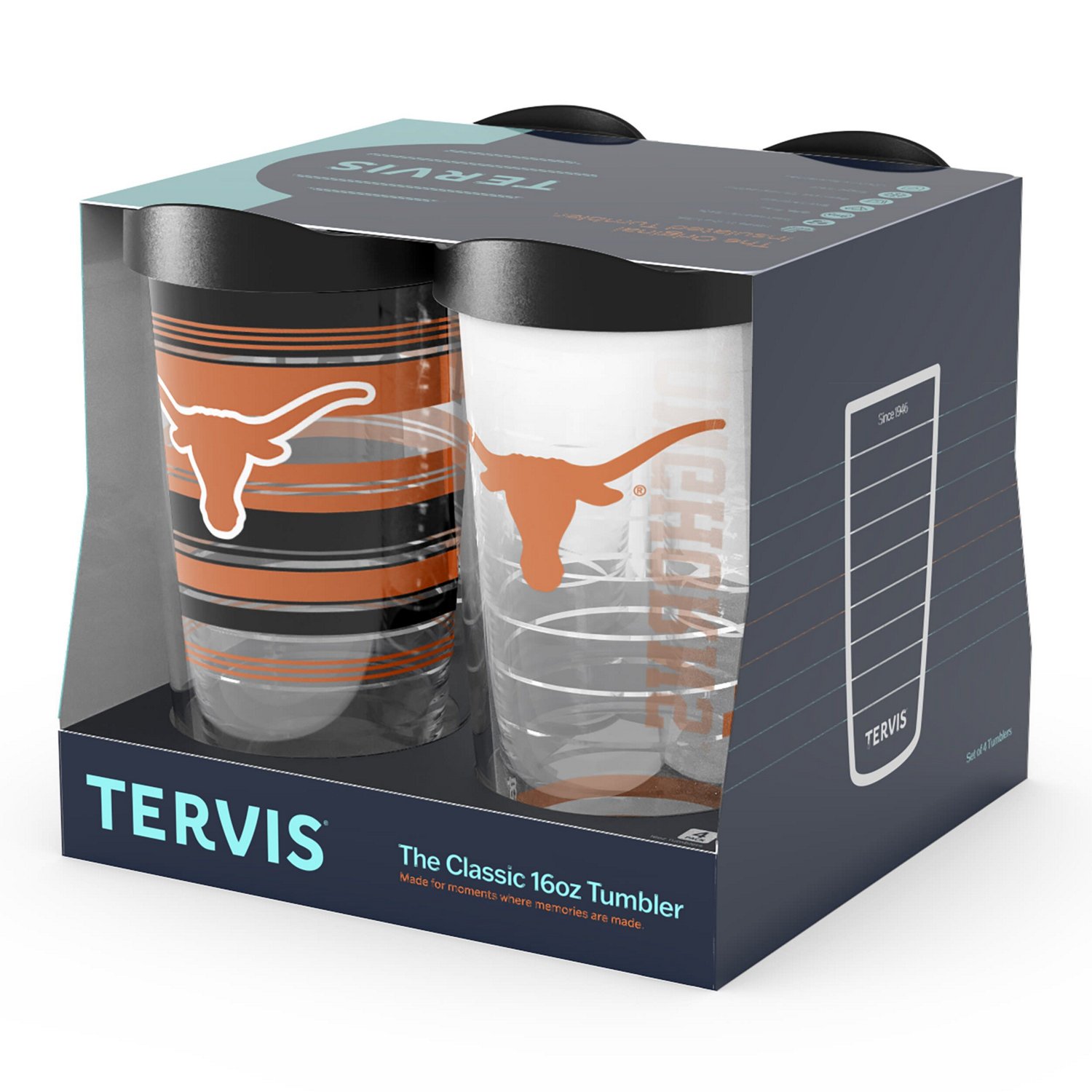 Tervis Texas Longhorns Four-Pack 16oz Classic Tumbler Set - view number 3