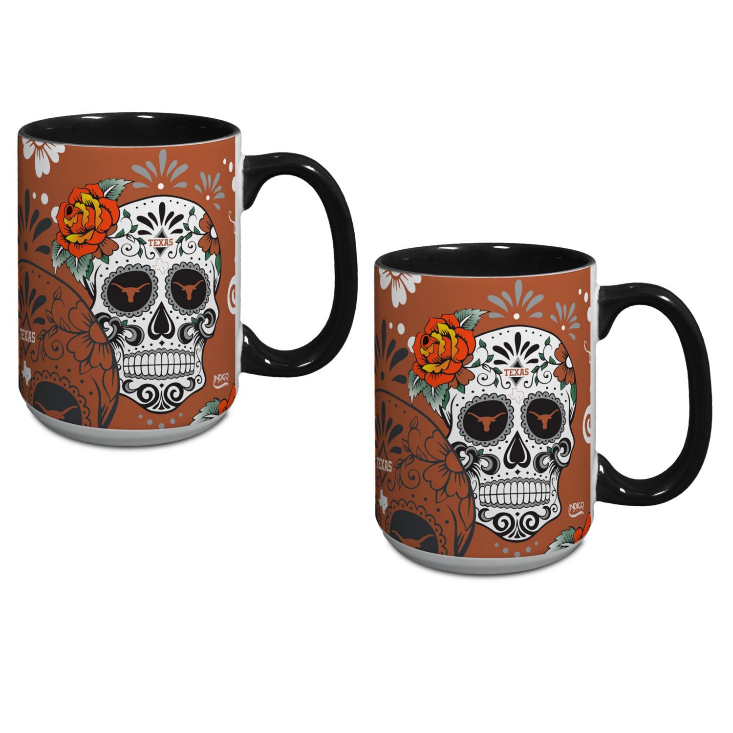 Texas Longhorns Two-Pack Dia De Los Muertos Mug Set - view number 1