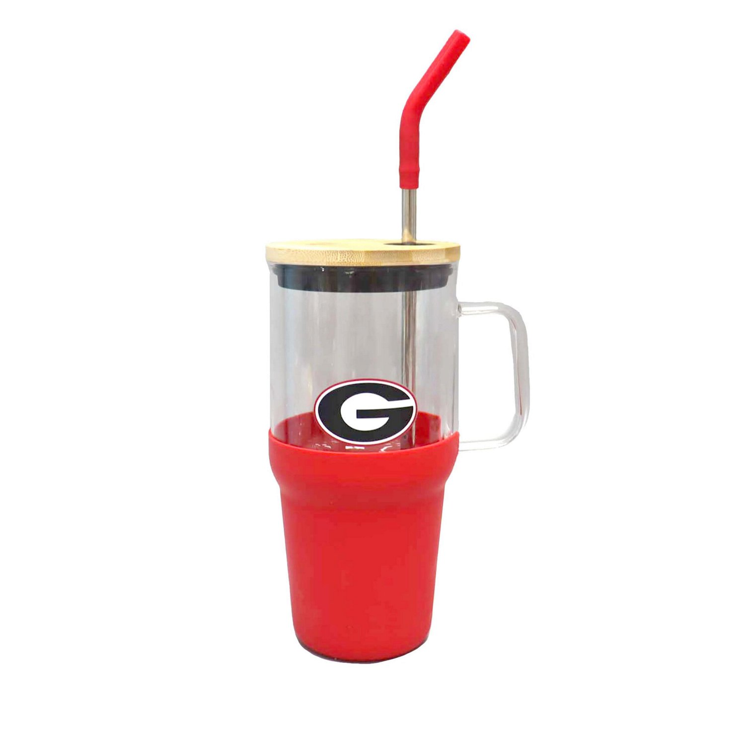 The Memory Company Georgia Bulldogs 40oz Glass Tumbler with Silicone Snack Tray - view number 2