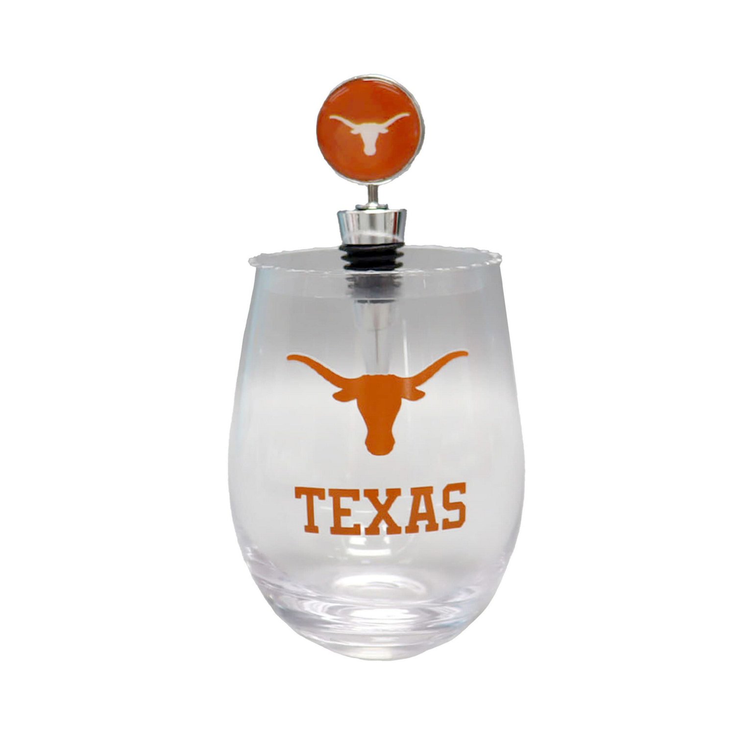 The Memory Company Texas Longhorns 15oz Stemless Tumbler With Wine Bottle Stopper