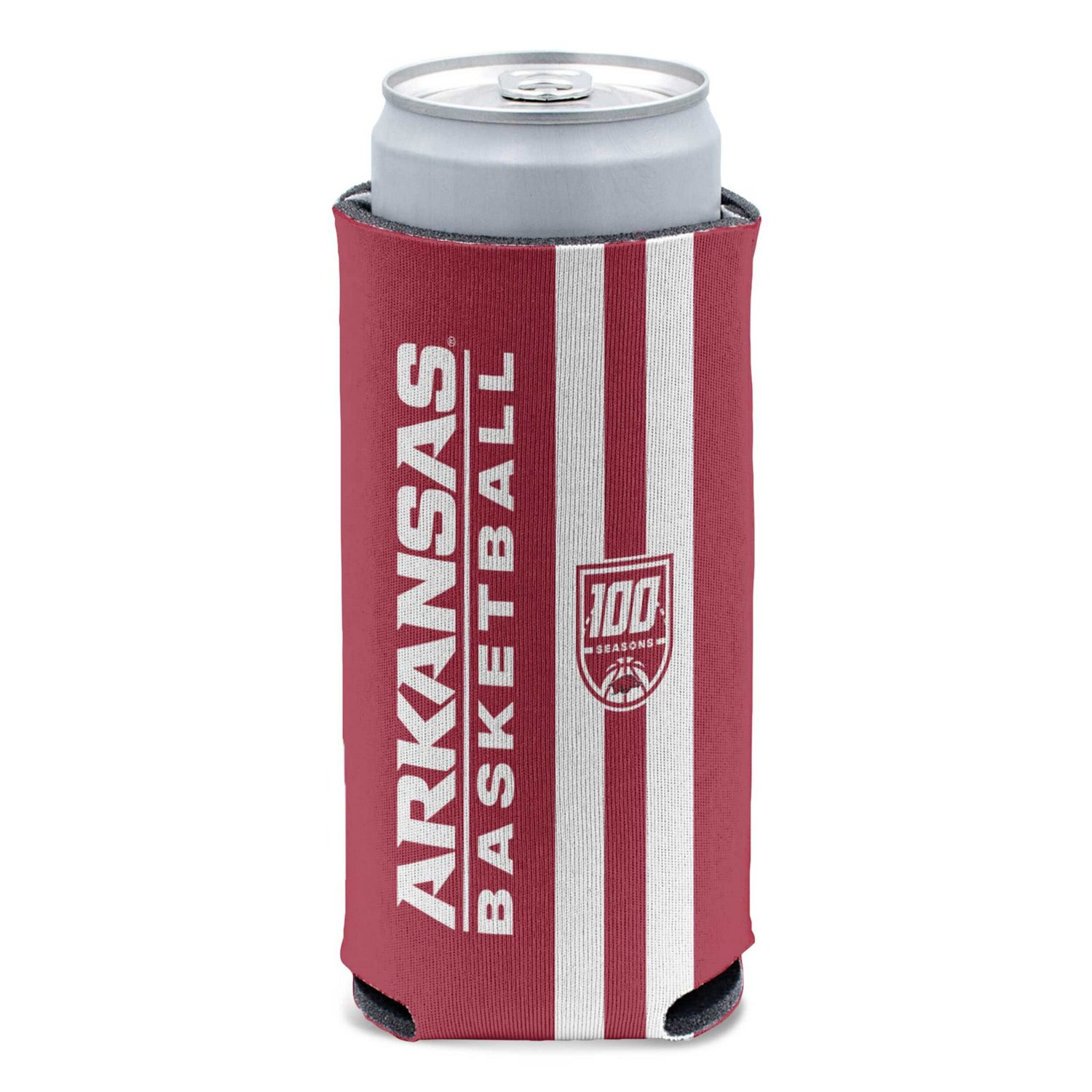 WinCraft Arkansas Razorbacks 12oz 100 Seasons Slim Can Cooler - view number 2