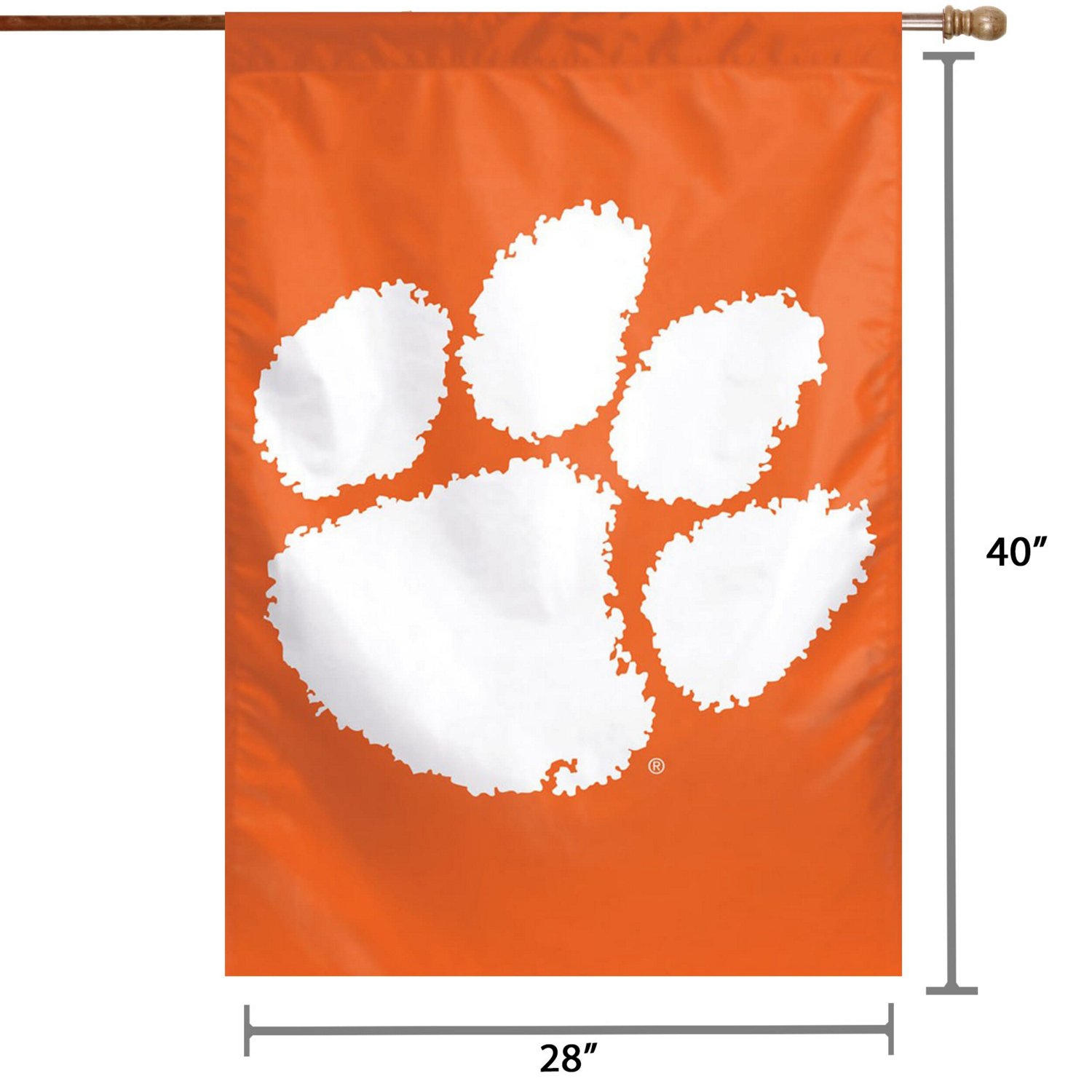WinCraft Clemson Tigers 28" x 40" Big Logo House Flag - view number 2