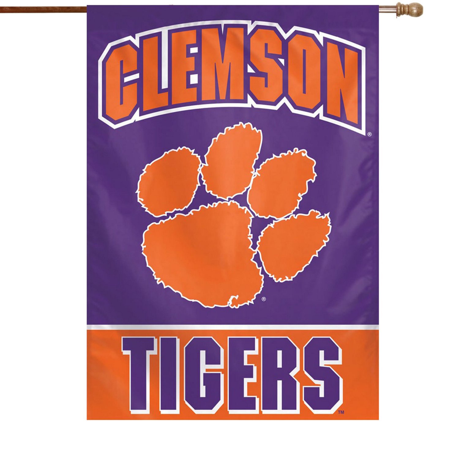 WinCraft Clemson Tigers 28" x 40" Full Name House Flag - view number 1