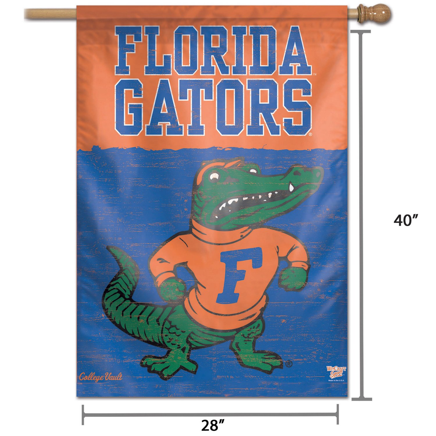 WinCraft Florida Gators 28" x 40" College Vault Single-Sided Vertical Banner - view number 2