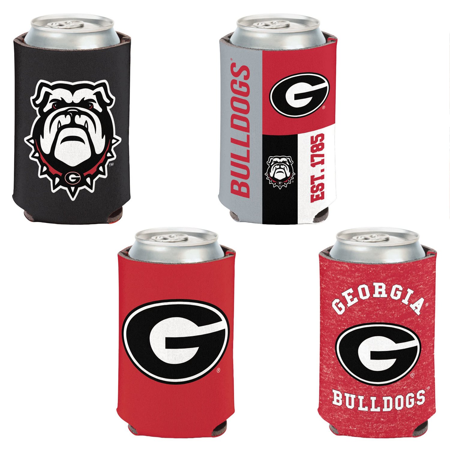 WinCraft Georgia Bulldogs 4-Pack 12oz Can Cooler Set - view number 1