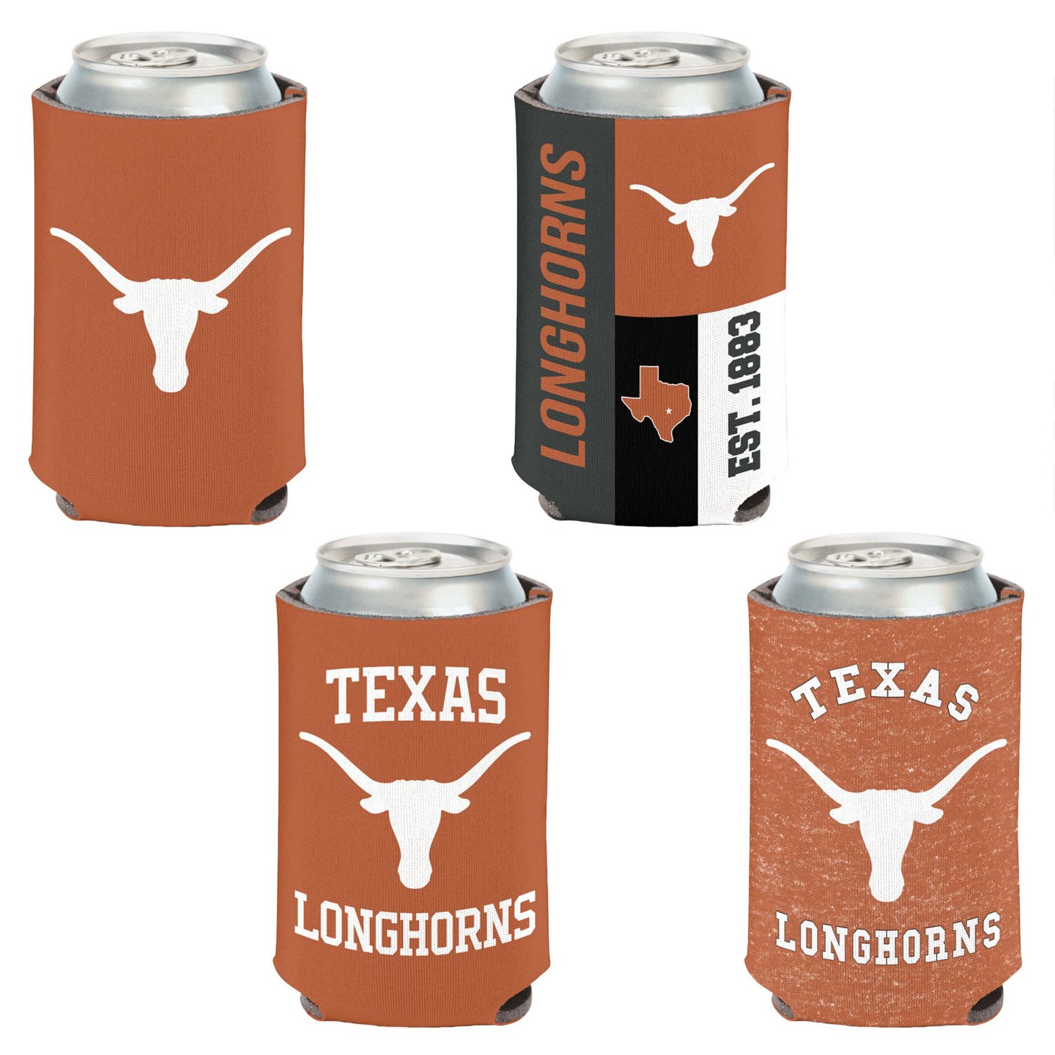 WinCraft Texas Longhorns 4-Pack 12oz Can Cooler Set - view number 1