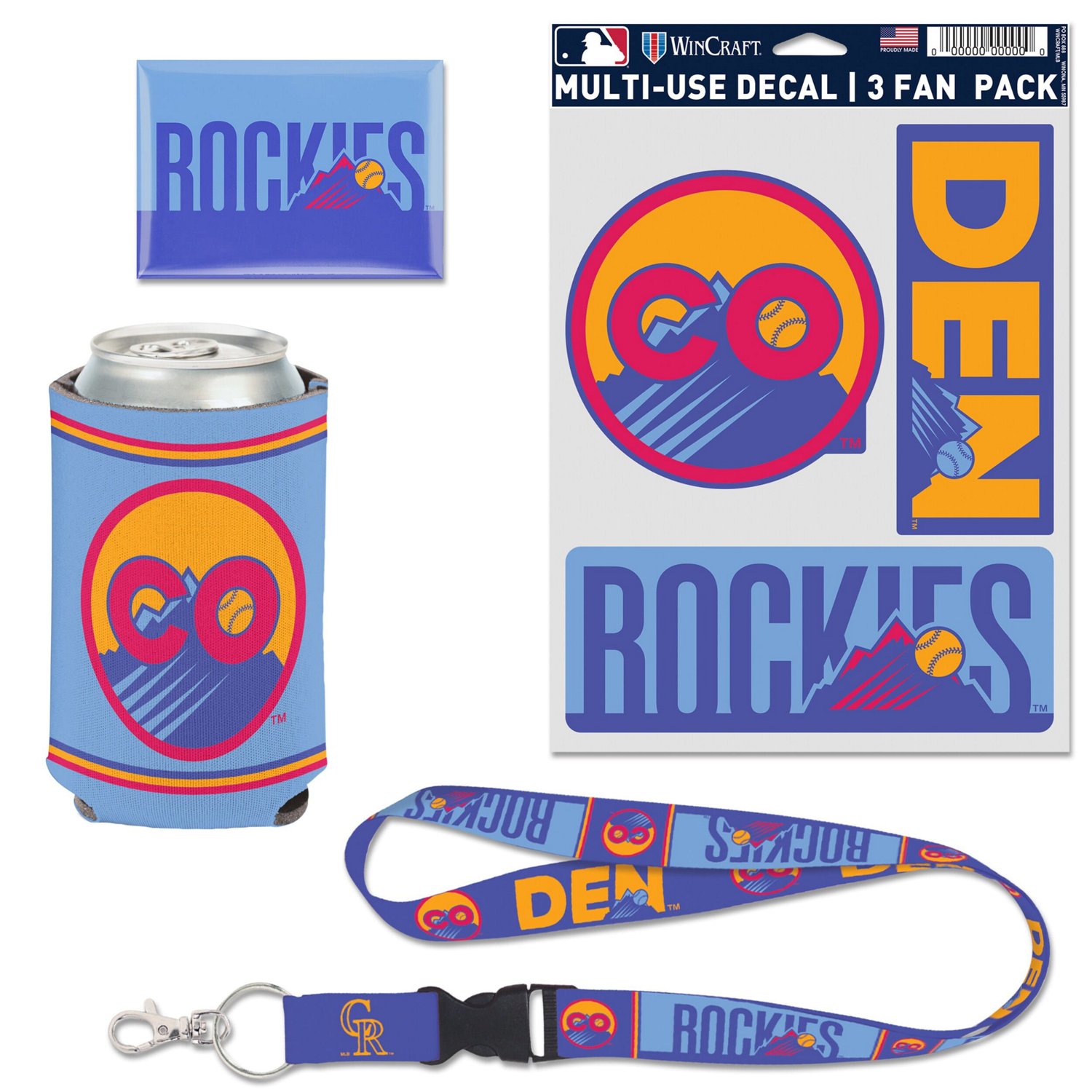 WinCraft Colorado Rockies 2025 City Connect Four-Piece Fan Pack - view number 2