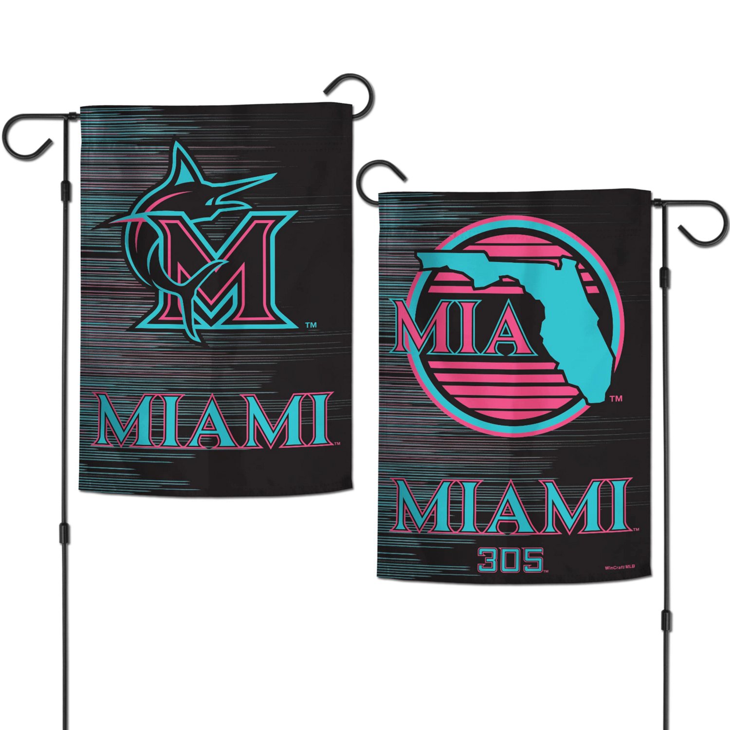 WinCraft Miami Marlins 12" x 18" Double-Sided Garden Flag - view number 3