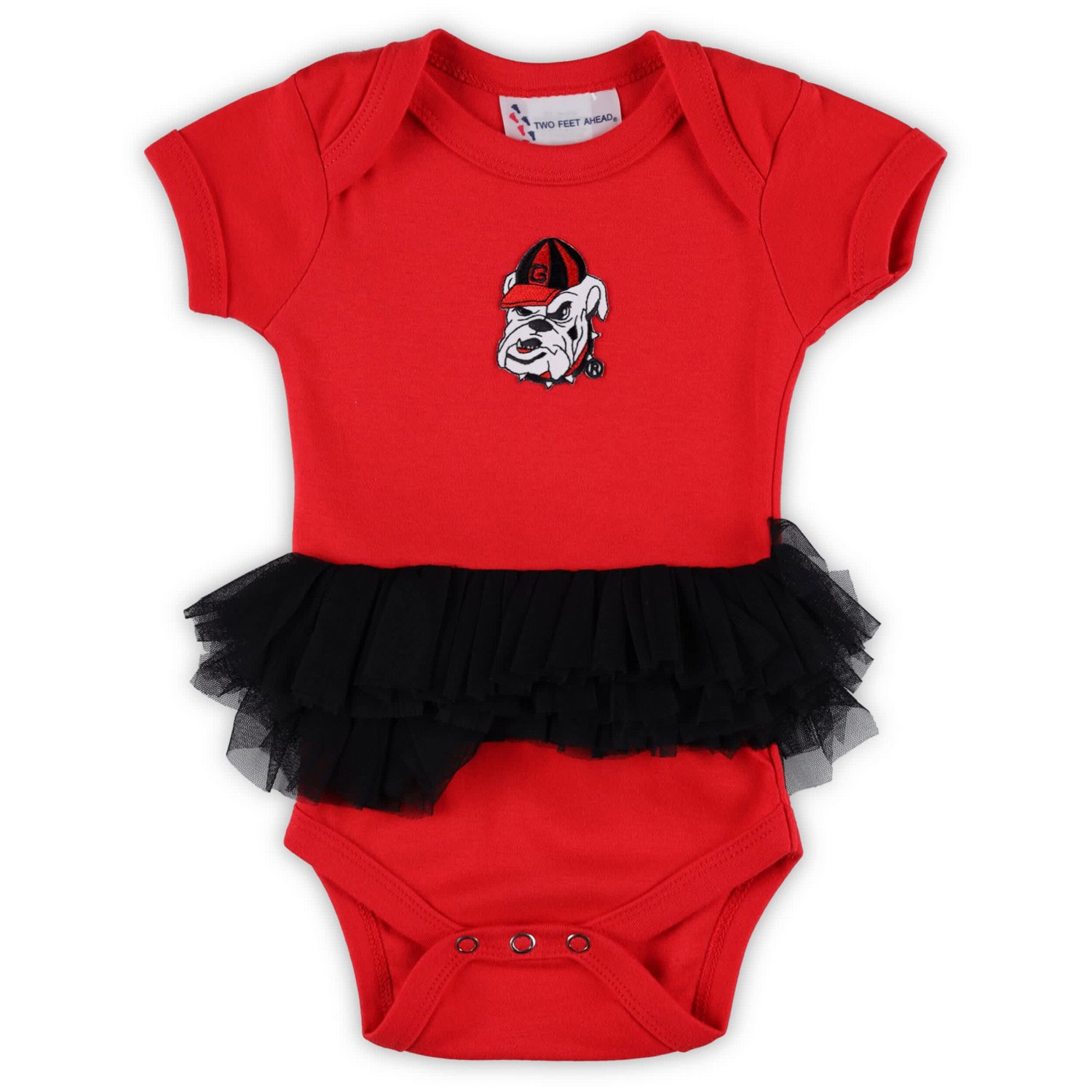 Newborn Two Feet Ahead Georgia Bulldogs Tutu Bodysuit