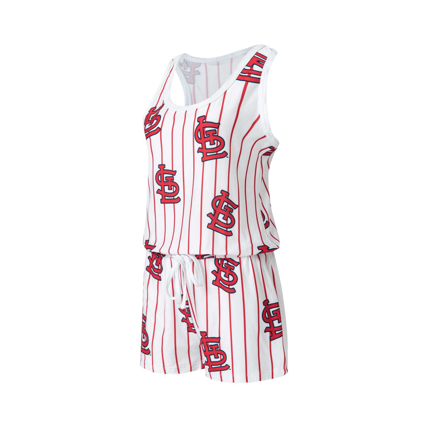 Concepts Sport St Louis Cardinals Reel Pinstripe Knit Romper - view number 1