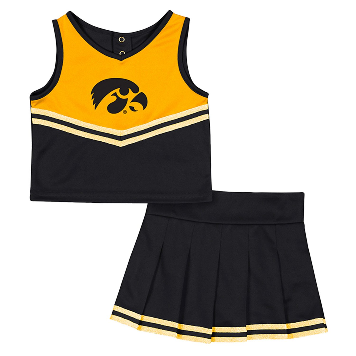 Girls Colosseum Iowa Hawkeyes Time For Recess Cheer Top  Skirt Set