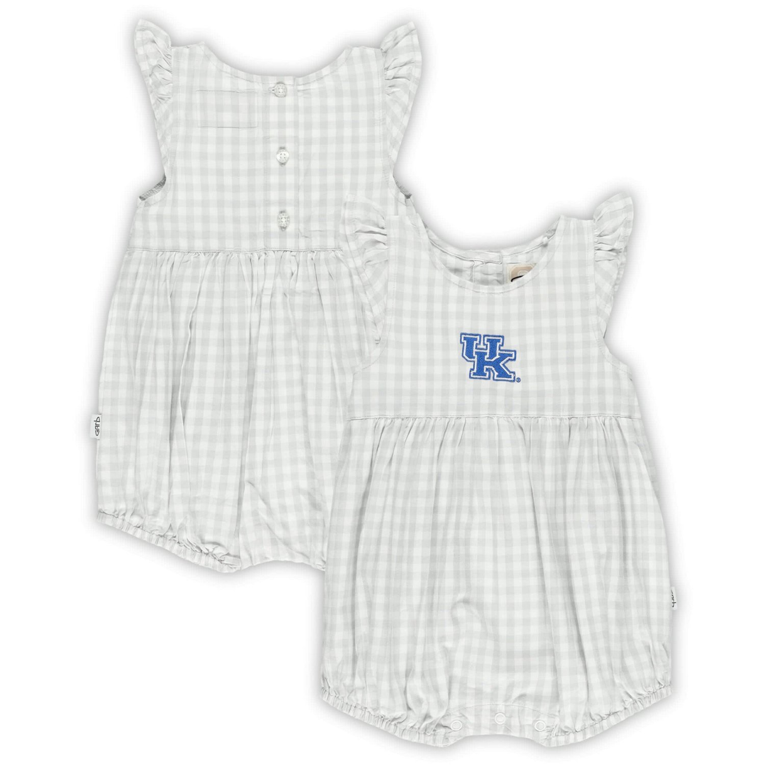 Girl's Garb Kentucky Wildcats Cara Gingham Ruffled Bodysuit