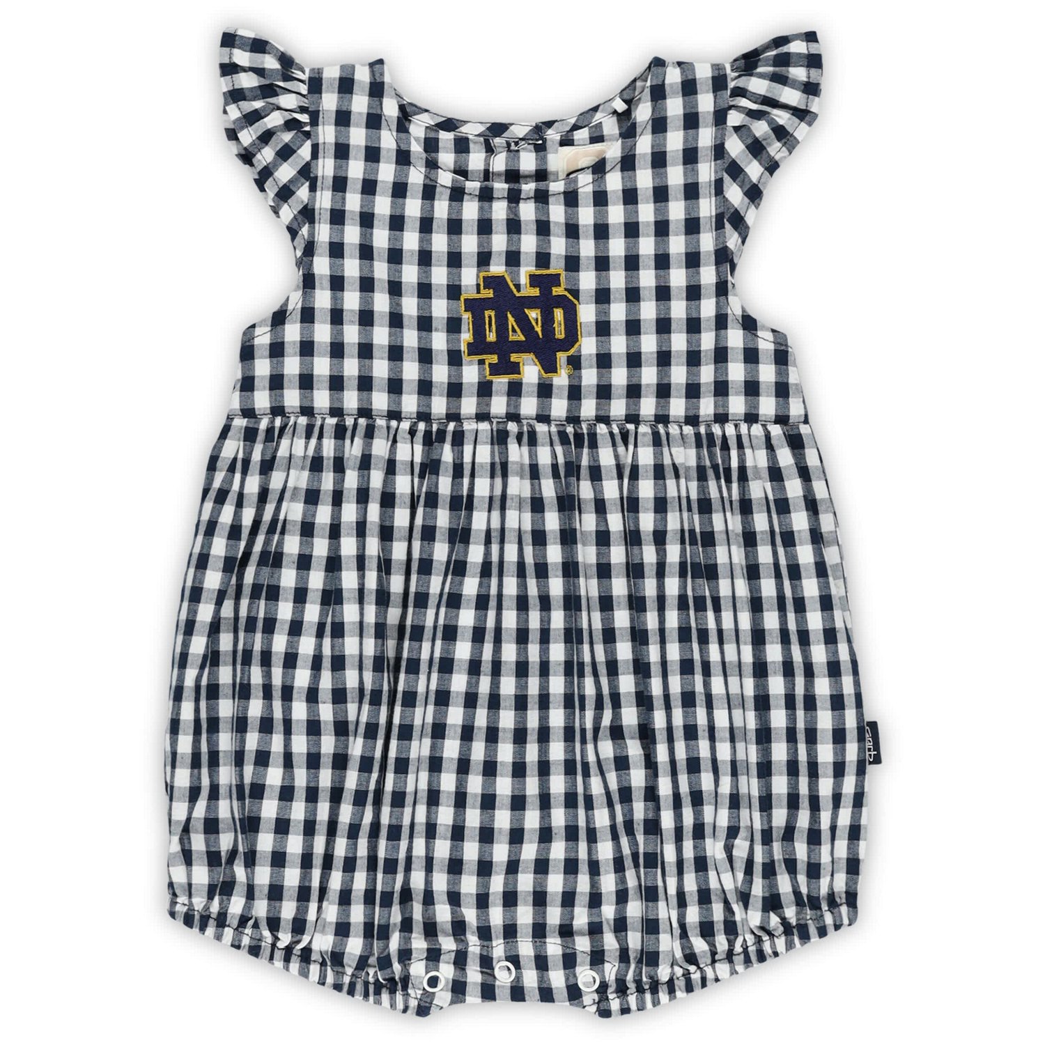 Girl's Garb Notre Dame Fighting Irish Cara Gingham Ruffled Bodysuit - view number 2