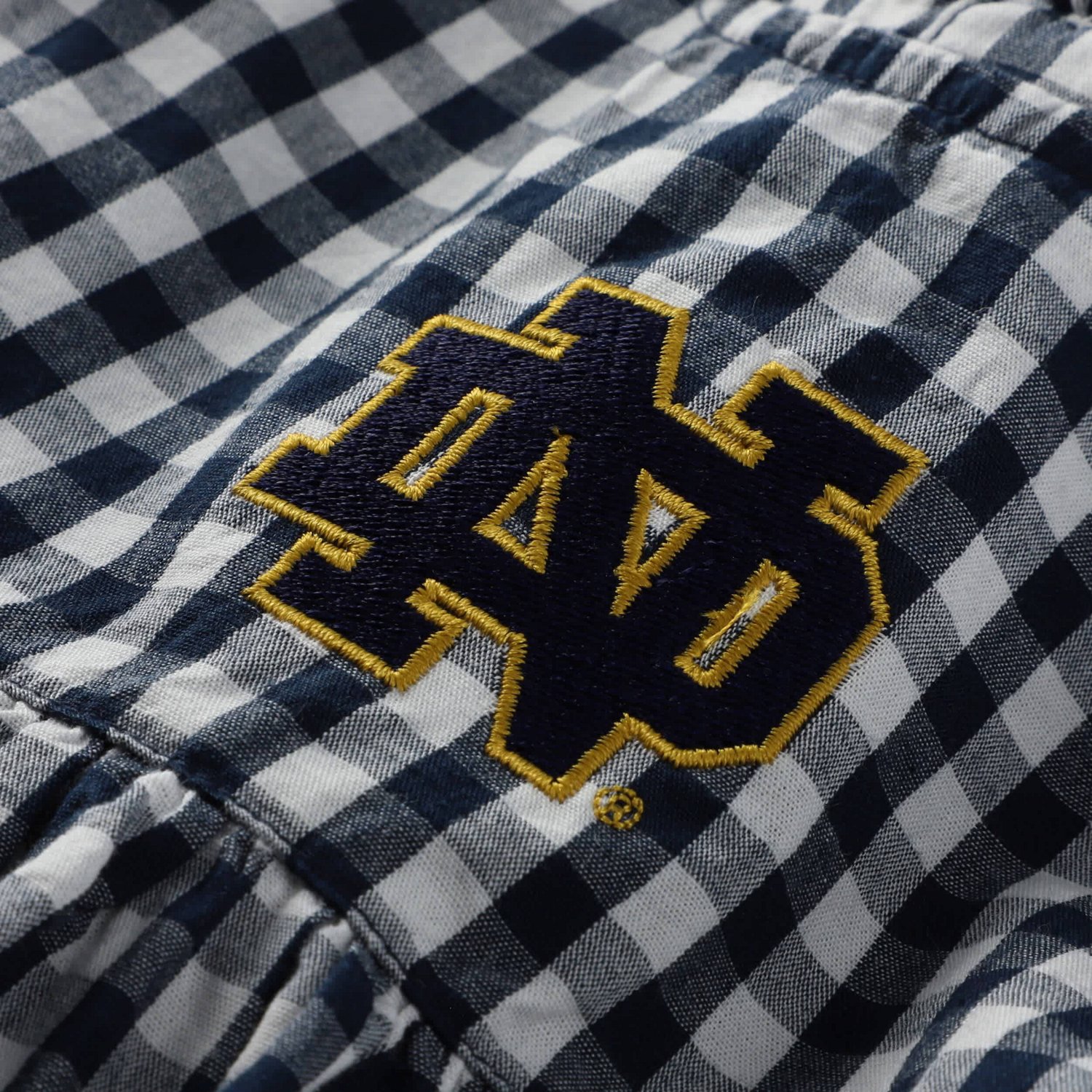 Girl's Garb Notre Dame Fighting Irish Cara Gingham Ruffled Bodysuit - view number 4