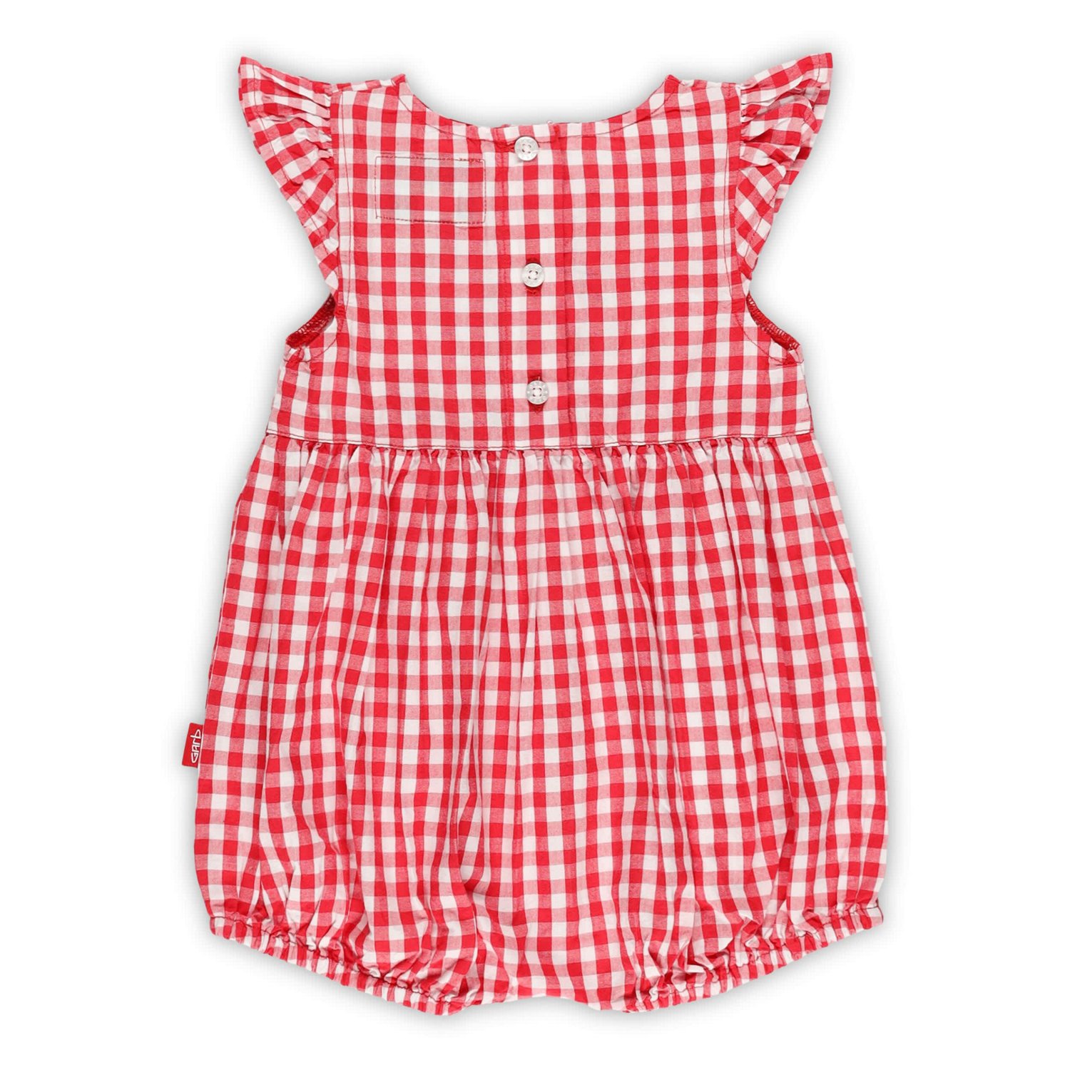 Girl's Garb Ohio State Buckeyes Cara Gingham Ruffled Bodysuit - view number 3