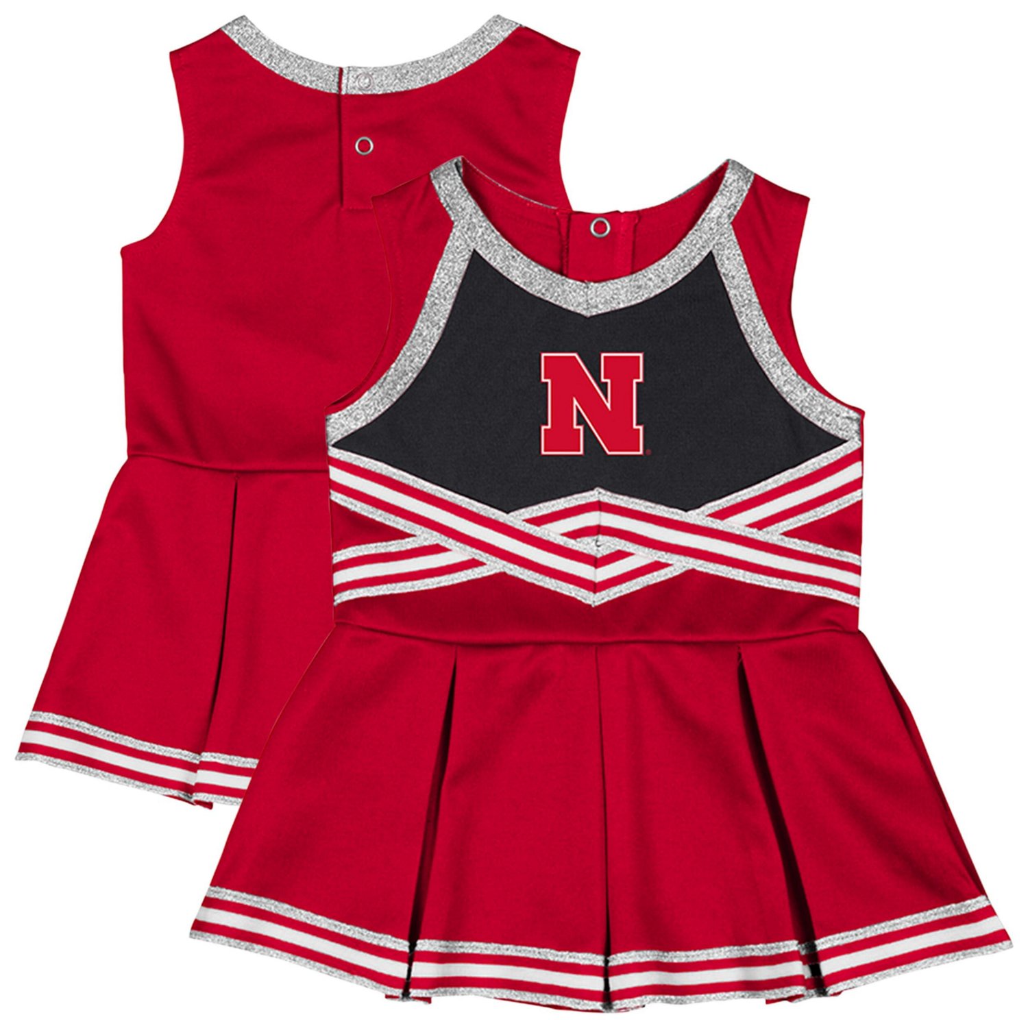Girls Infant Colosseum Nebraska Huskers Lollipop Park Cheer Dress
