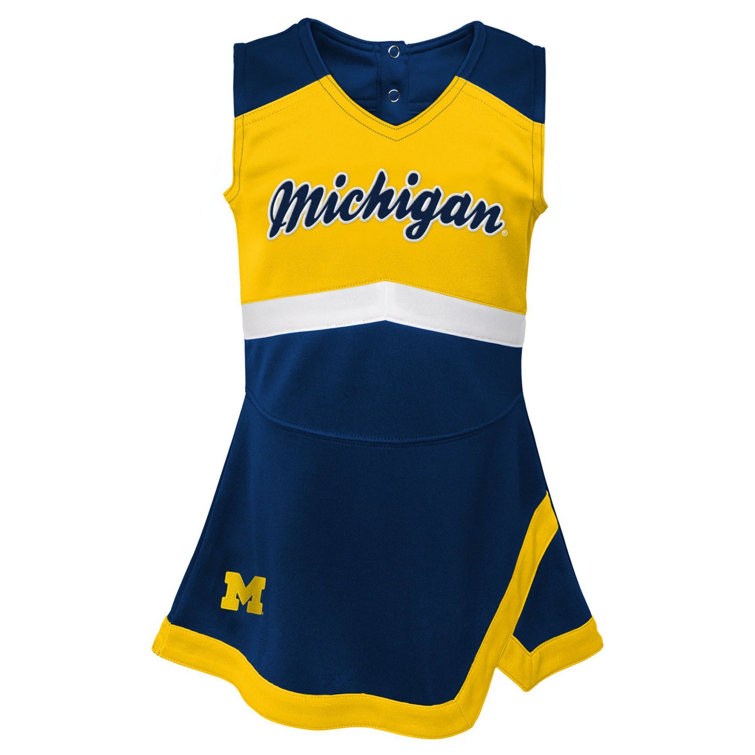 Girls Preschool Michigan Wolverines Two-Piece Cheer Captain Jumper Dress  Bloomers Set - view number 2