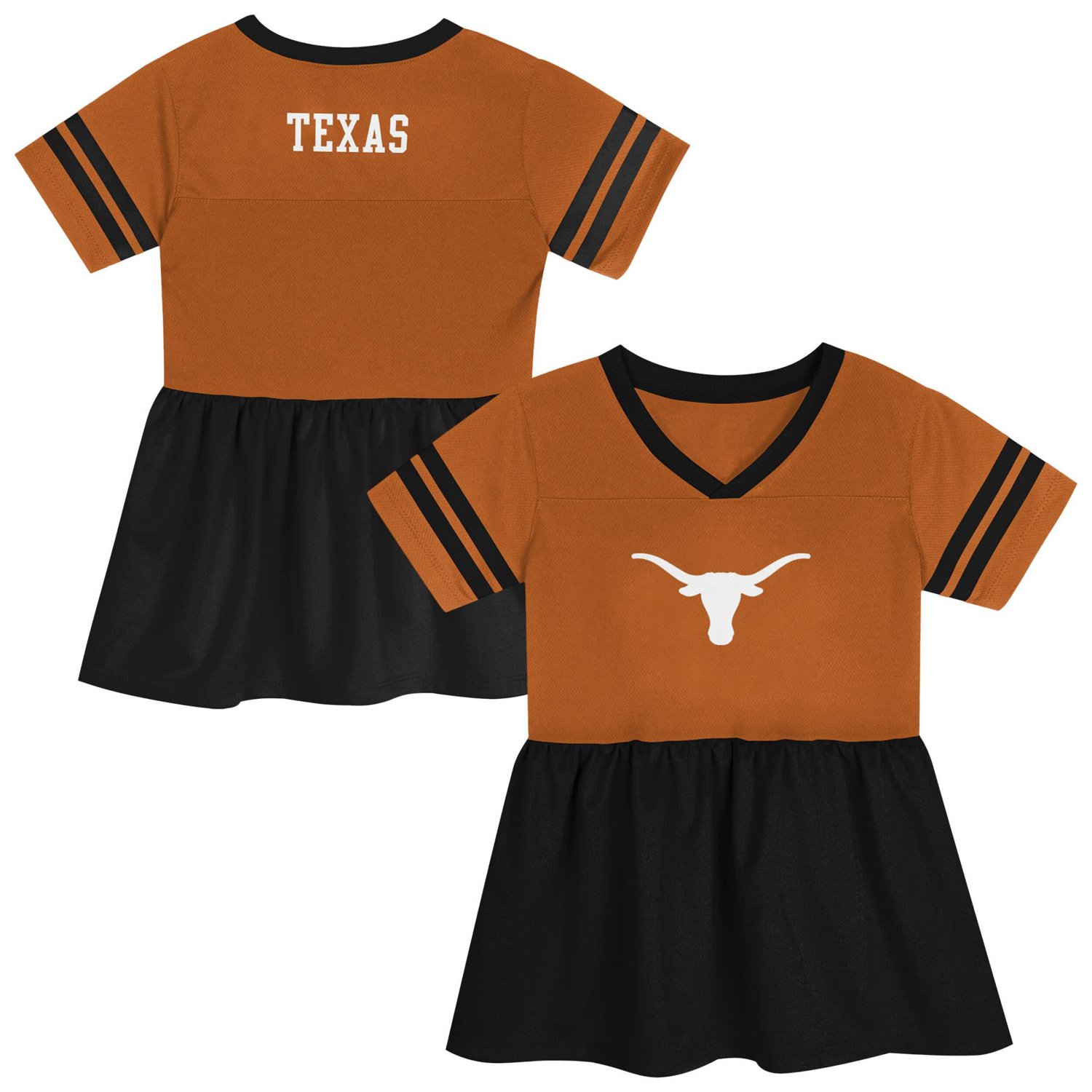 Girls Preschool Outerstuff Texas Black Texas Longhorns Stadium Lights Fashion Jersey Dress