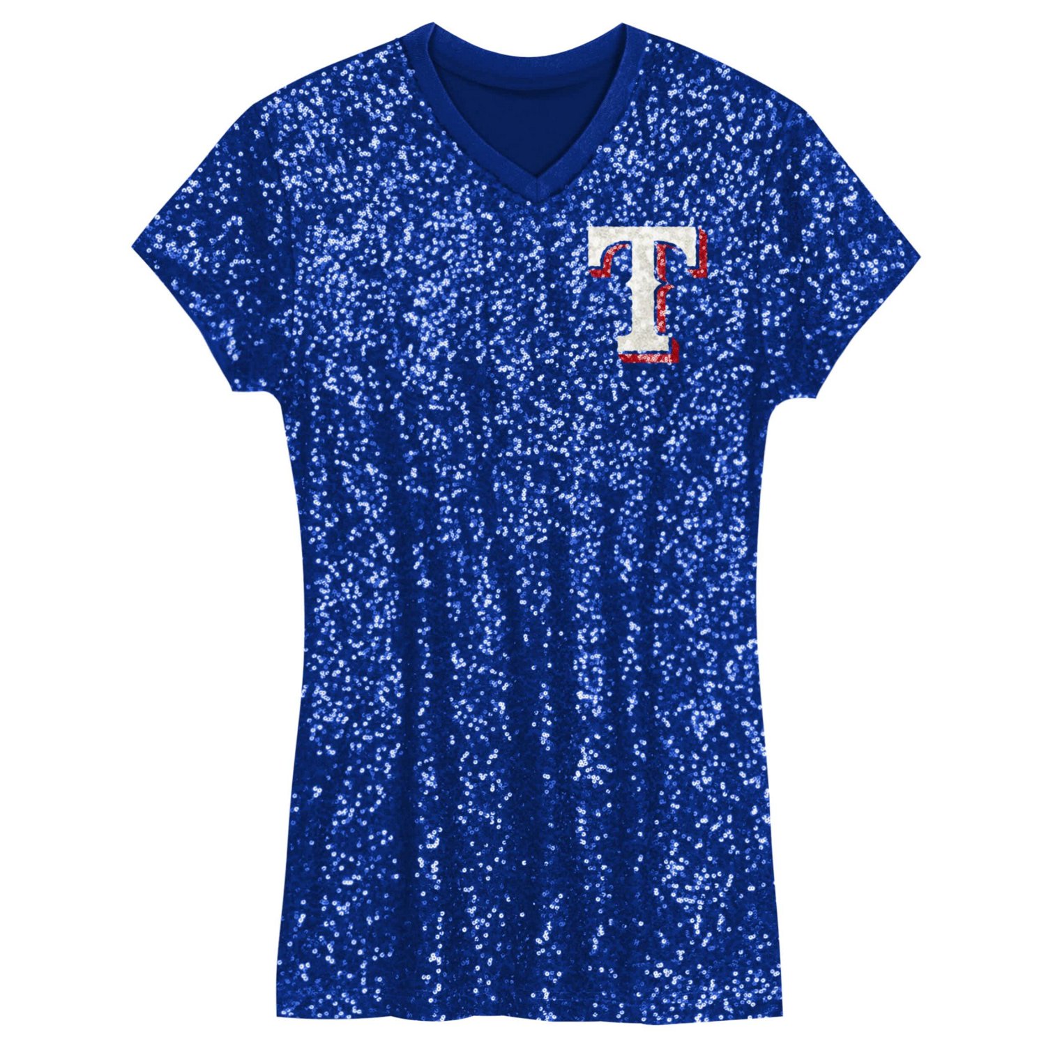 Girls Preschool Texas Rangers Sequin V-Neck Dress - view number 2