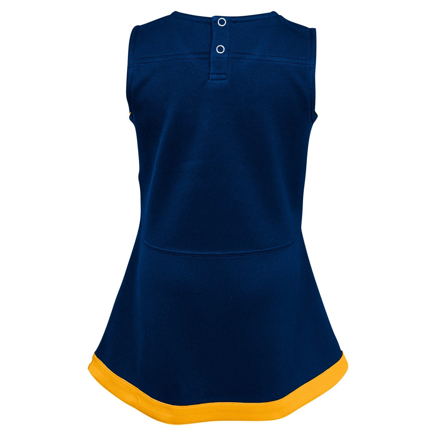 Girls Preschool West Virginia Mountaineers Two-Piece Cheer Captain Jumper Dress  Bloomers Set - view number 4