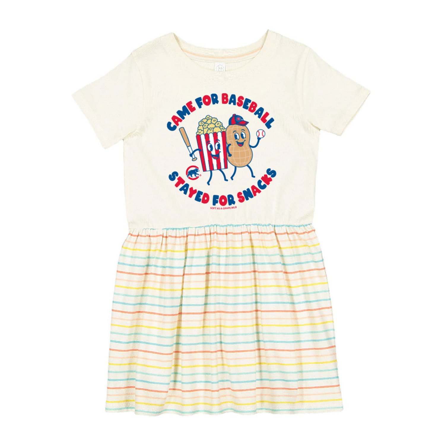 Girls Soft as a Grape Chicago Cubs Snack Dress