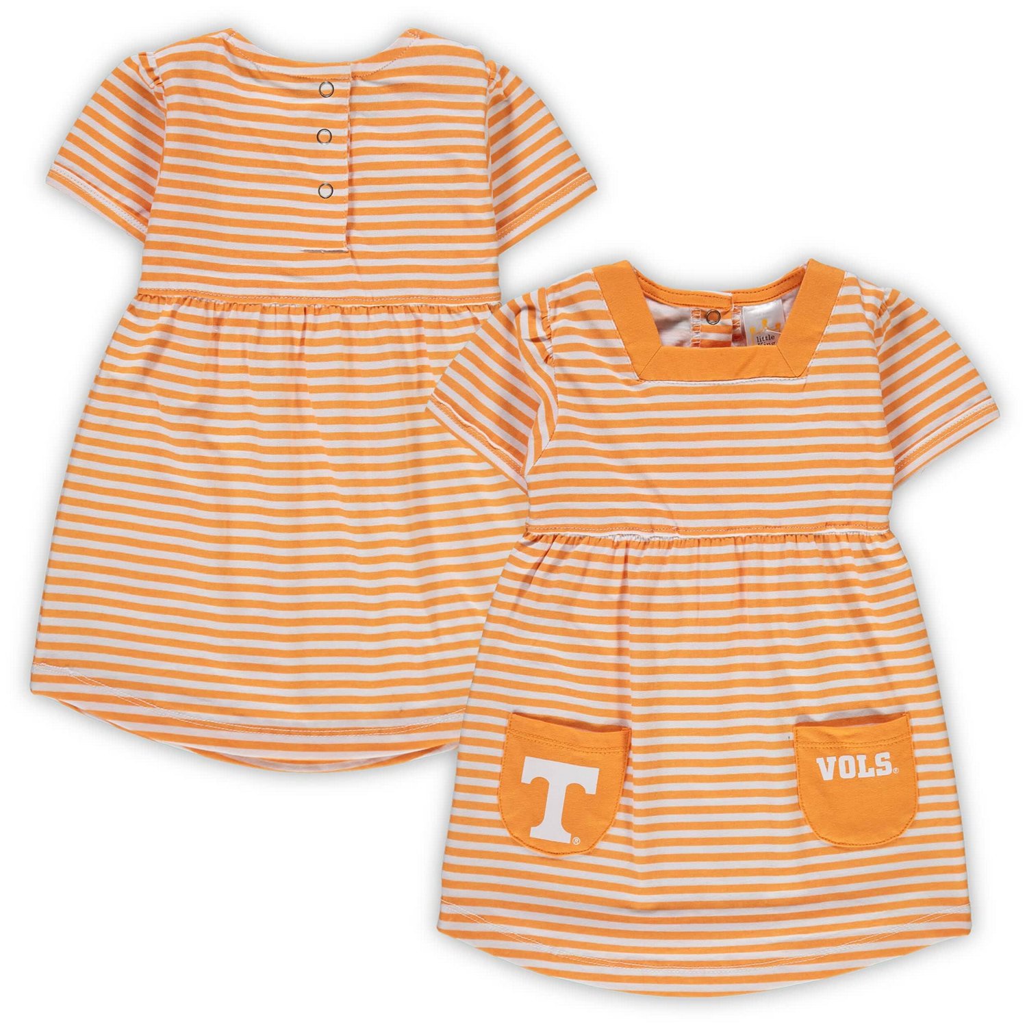 Girl's Tennessee Tennessee Volunteers Striped Dress with Pockets