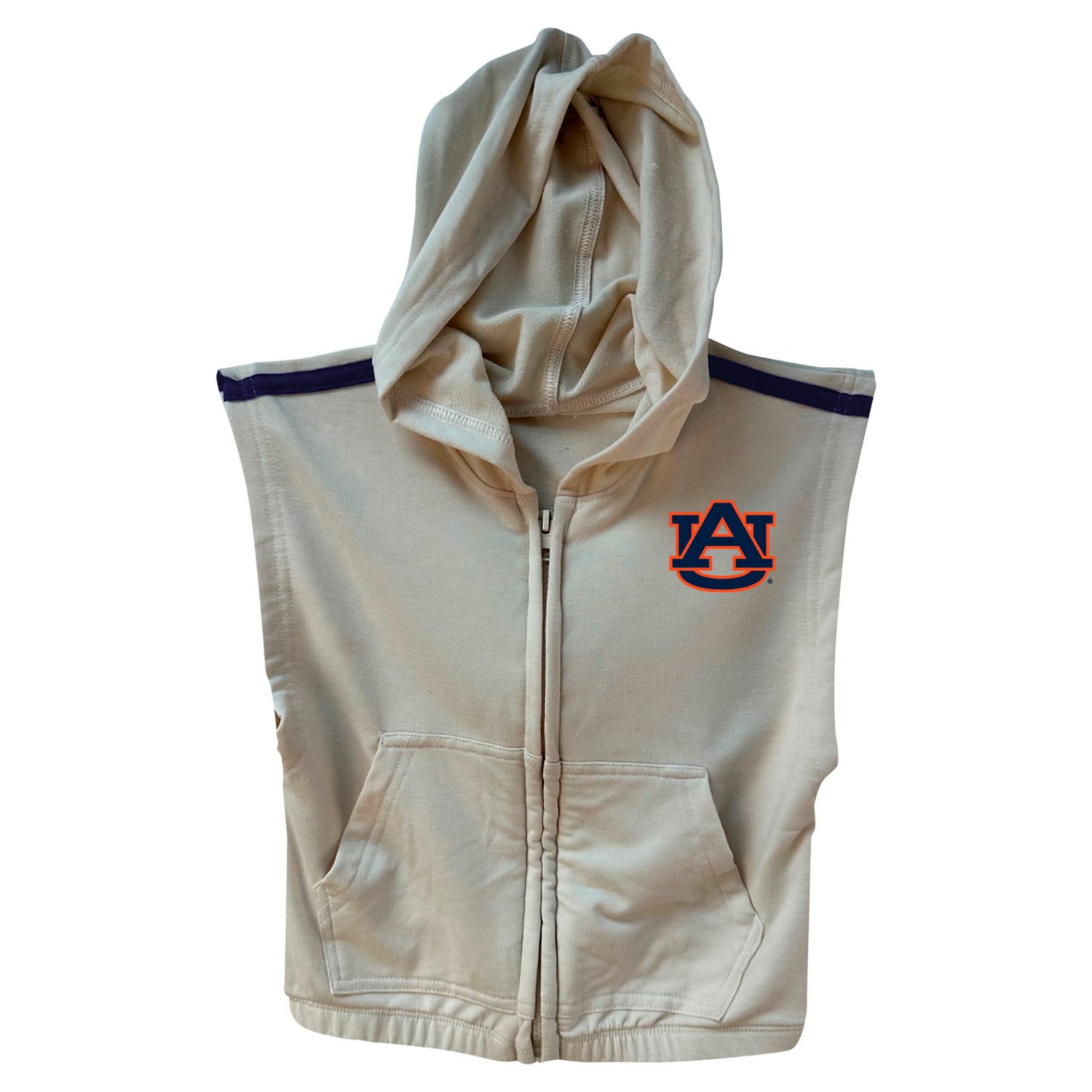 Girls Wes  Willy Auburn Tigers Tri-Blend Sleeveless Full-Zip Hoodie  Tiered Skirt Set - view number 2