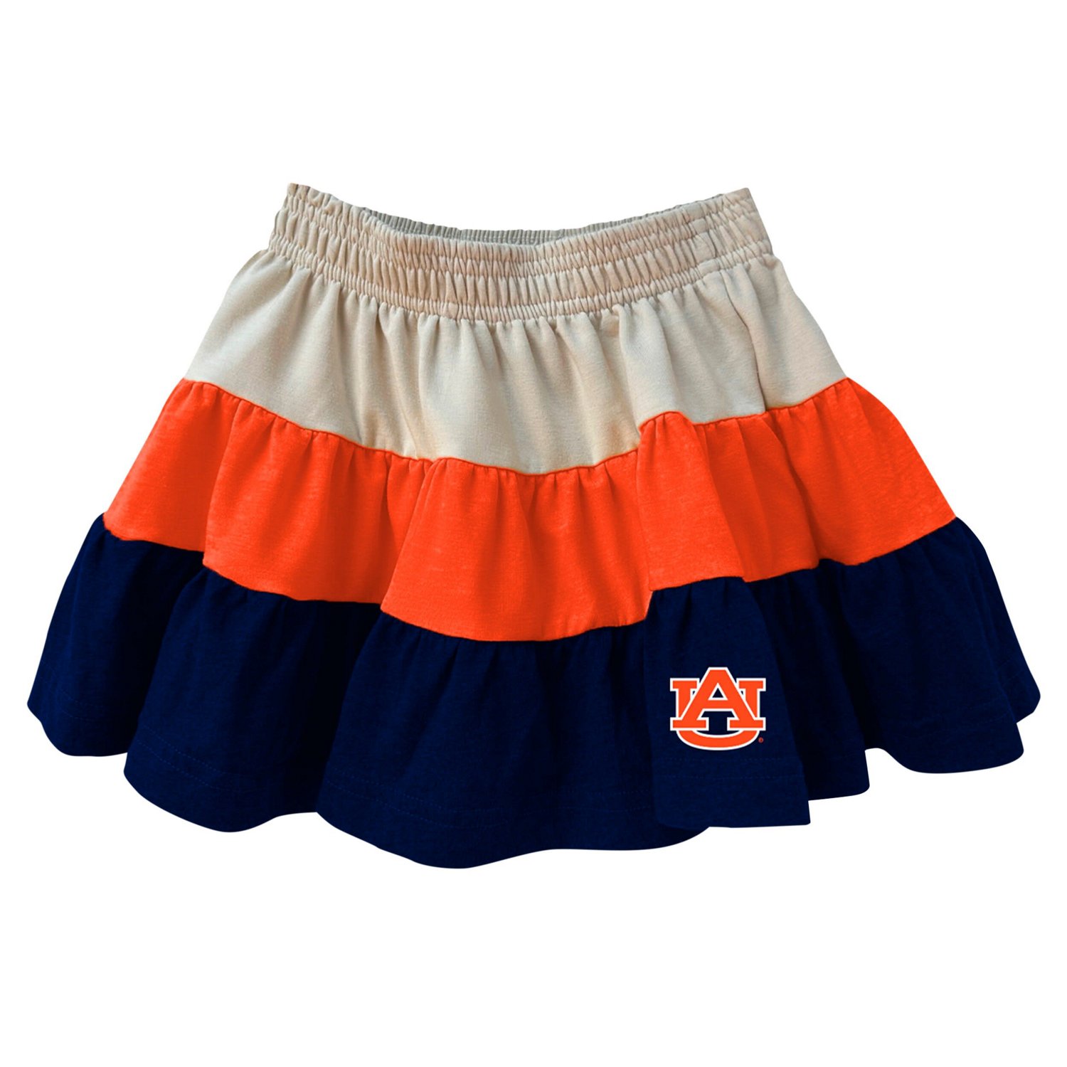 Girls Wes  Willy Auburn Tigers Tri-Blend Sleeveless Full-Zip Hoodie  Tiered Skirt Set - view number 3