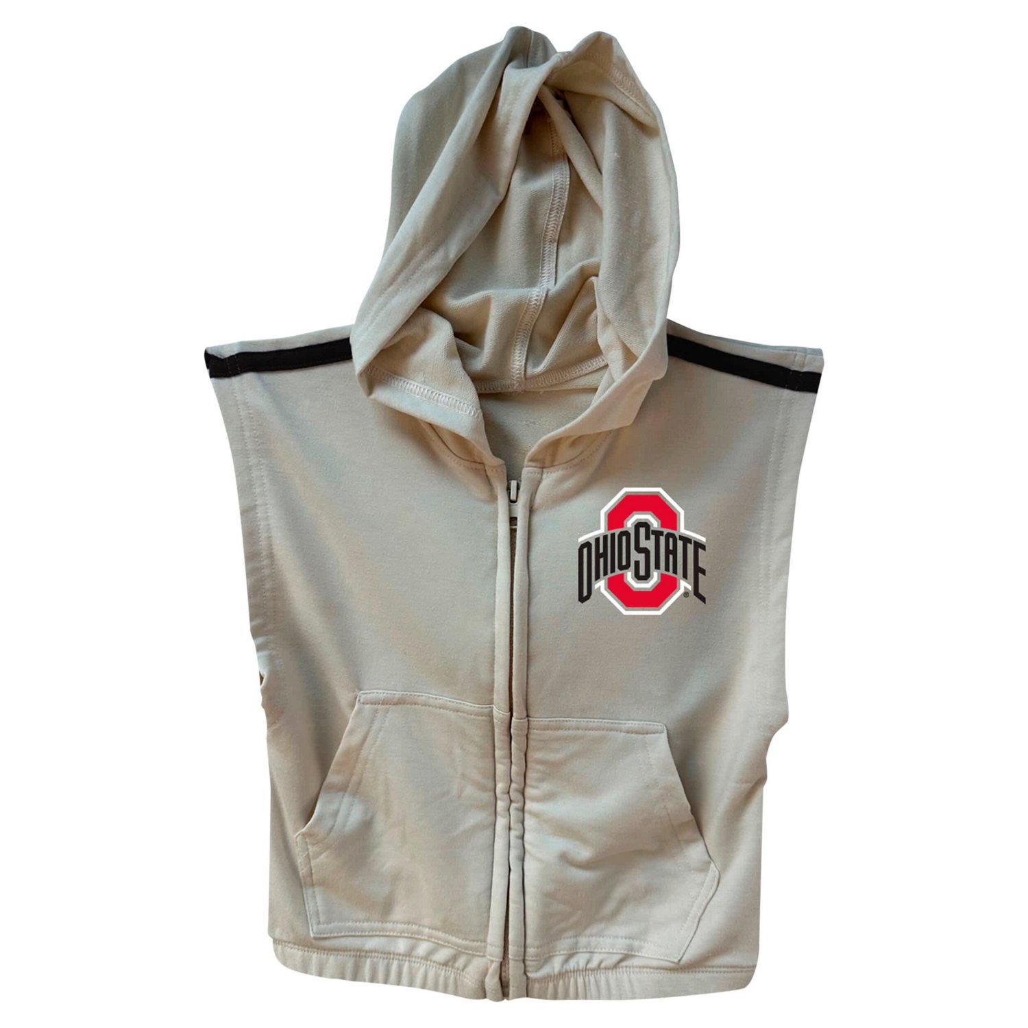 Girls Wes  Willy Ohio State Buckeyes Tri-Blend Sleeveless Full-Zip Hoodie  Tiered Skirt Set - view number 2