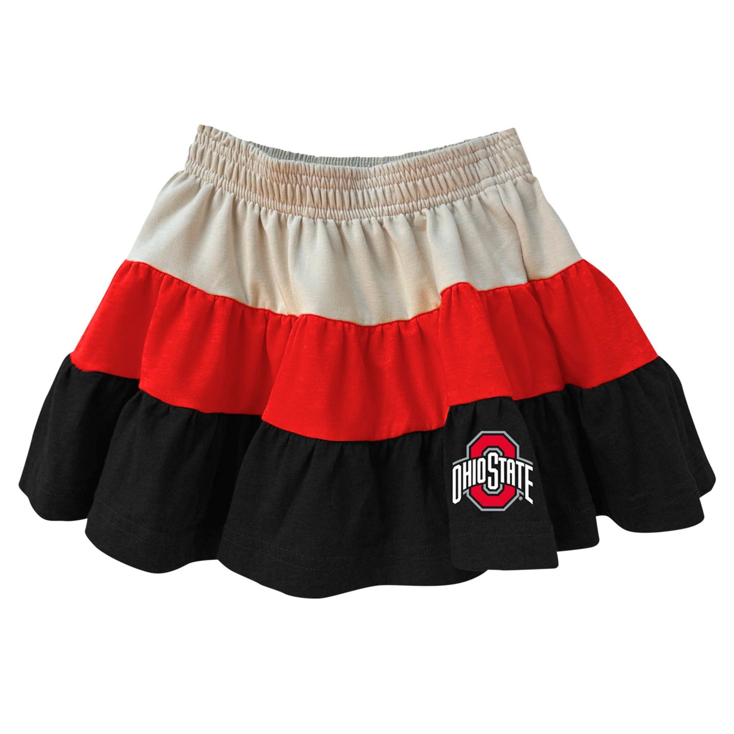Girls Wes  Willy Ohio State Buckeyes Tri-Blend Sleeveless Full-Zip Hoodie  Tiered Skirt Set - view number 3