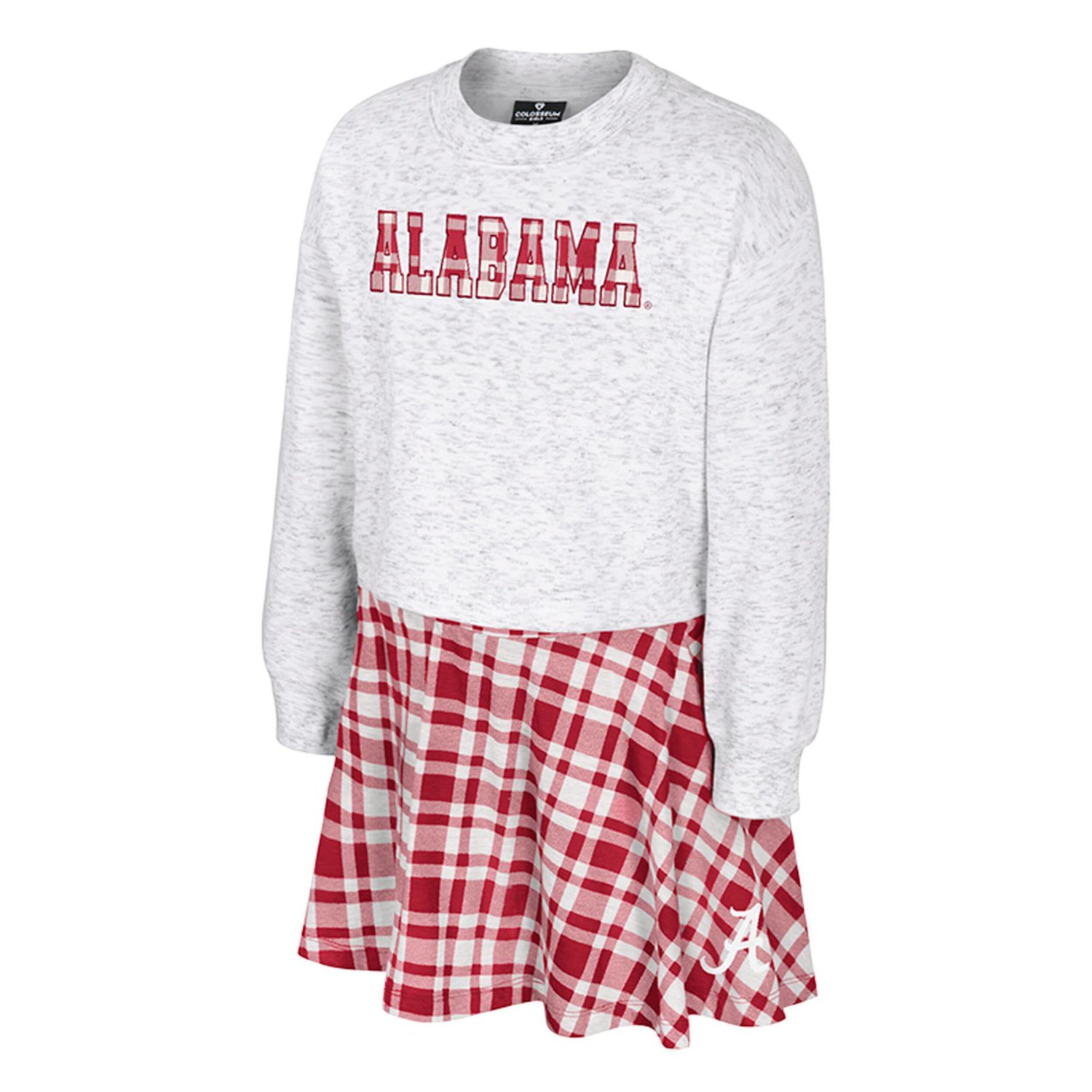 Girls Youth Colosseum Alabama Crimson Tide Marceline Plaid Skirt and Top Set - view number 2