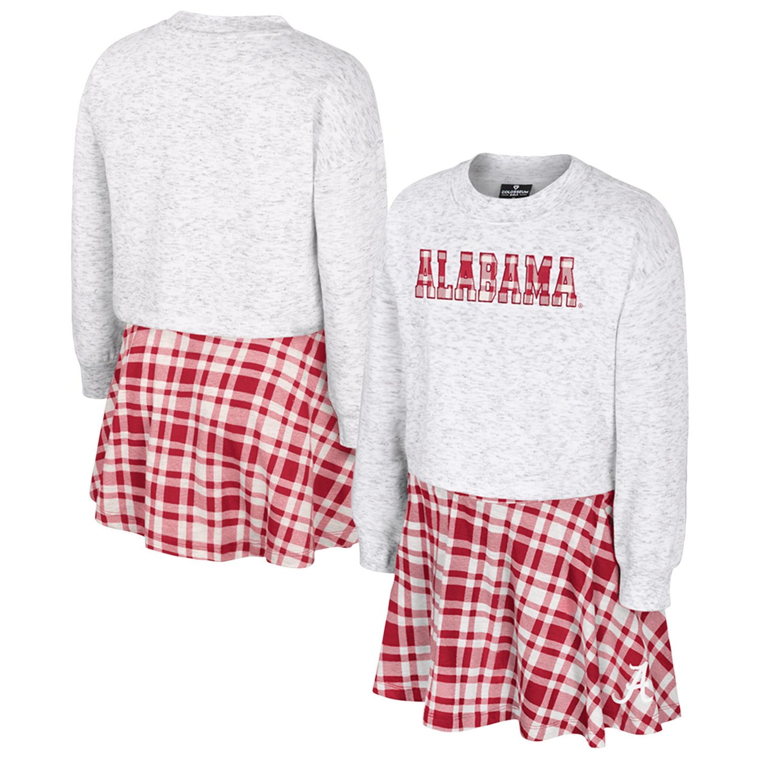 Girls Youth Colosseum Alabama Crimson Tide Marceline Plaid Skirt and Top Set