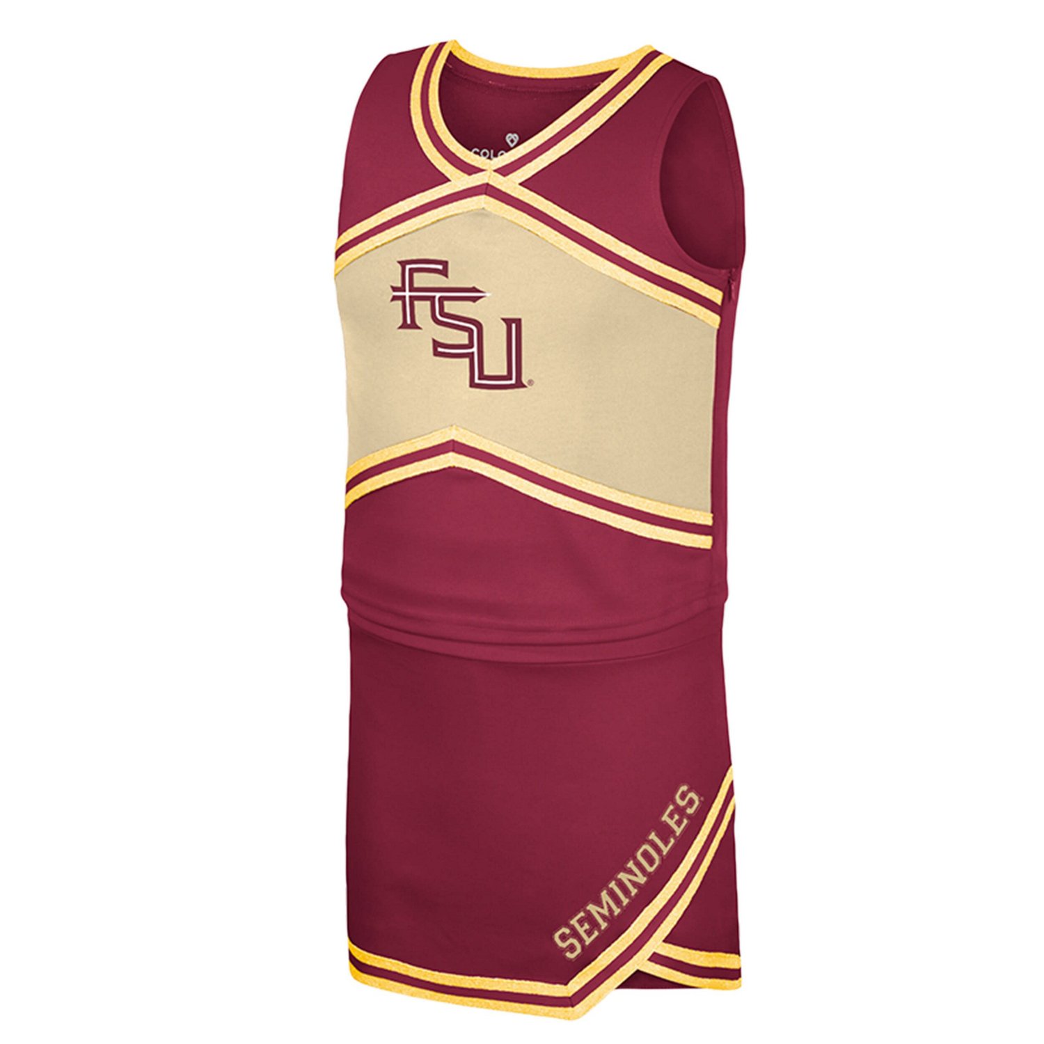Girls Youth Colosseum Florida State Seminoles Cheerleader Top  Skirt Set                                                         - view number 2