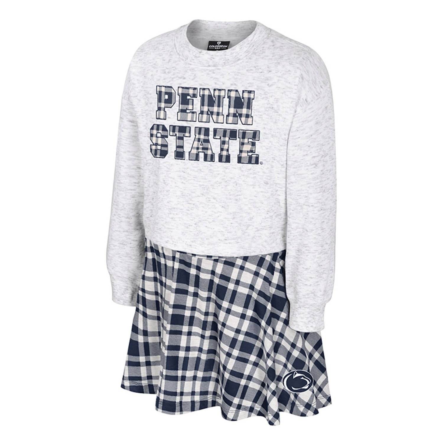 Girls Youth Colosseum Penn State Nittany Lions Marceline Plaid Skirt and Top Set - view number 2