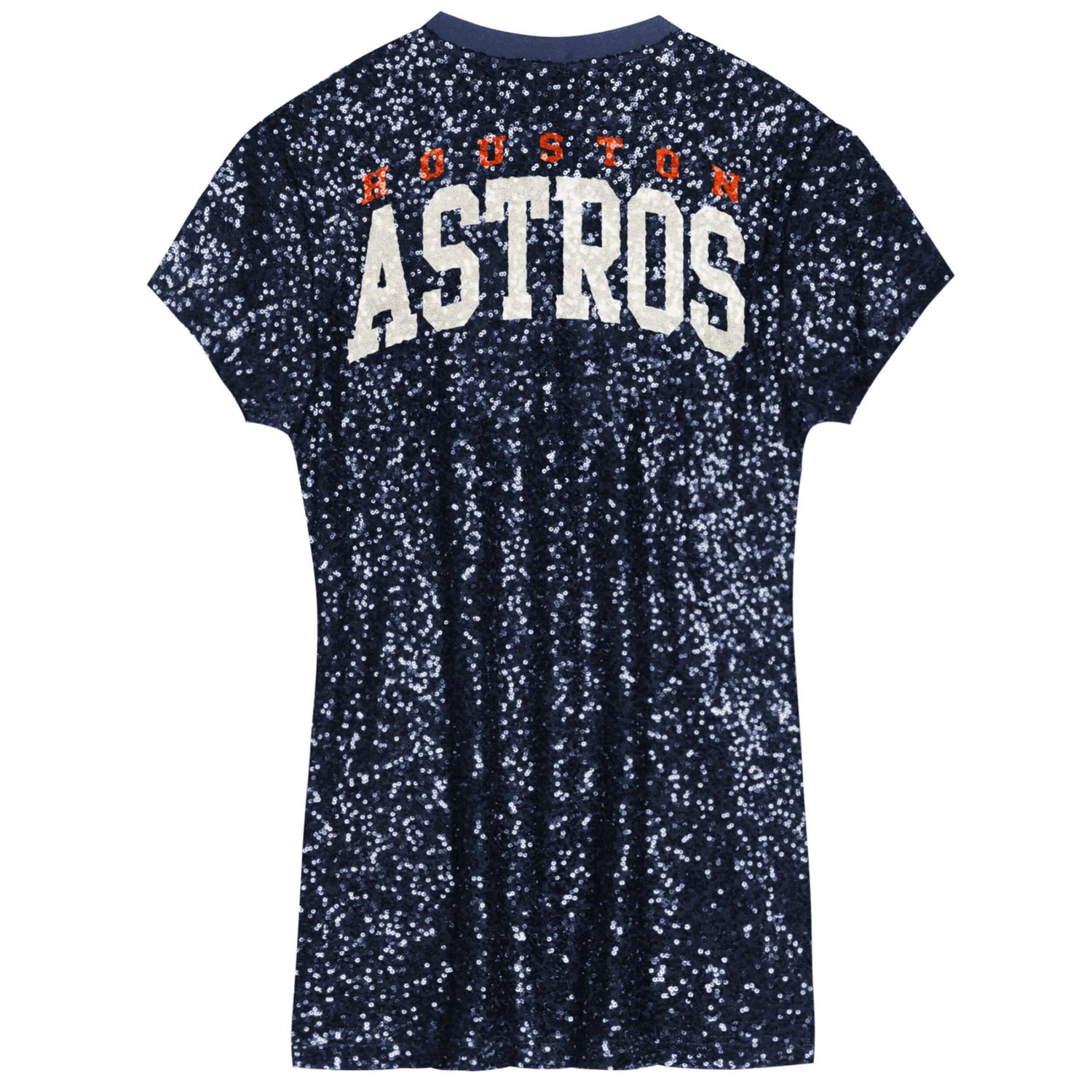 Girls Youth Houston Astros Sequin V-Neck Dress - view number 3