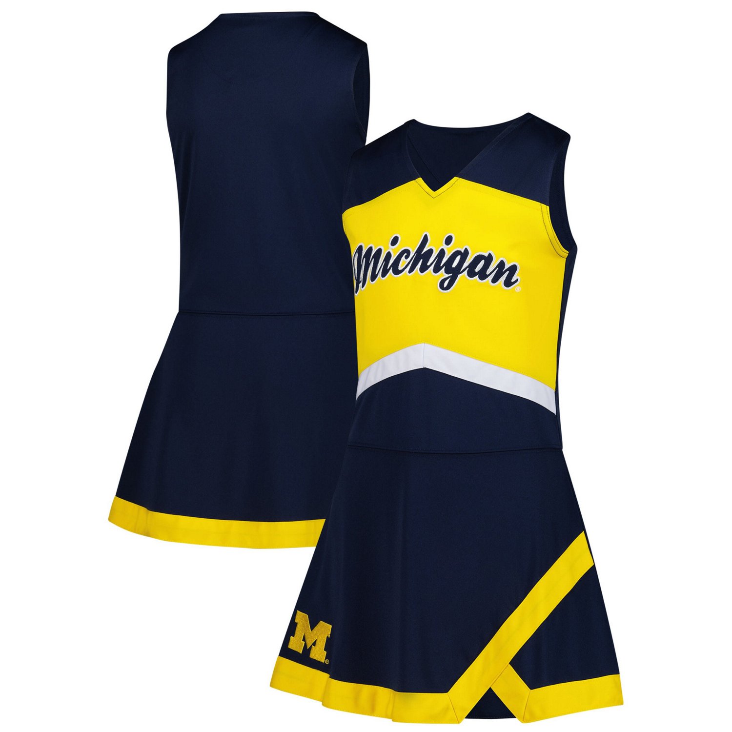 Girls Youth Michigan Wolverines Cheer Captain Jumper Dress