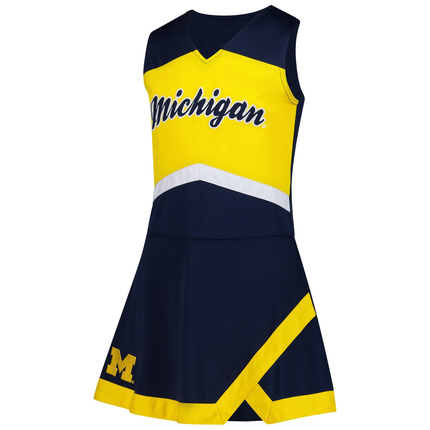 Girls Youth Michigan Wolverines Cheer Captain Jumper Dress
