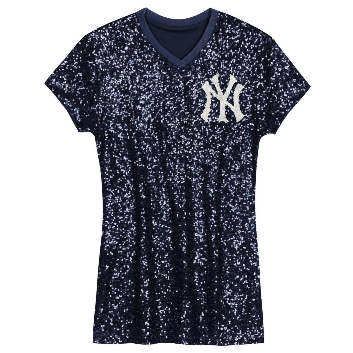 Girls Youth New York Yankees Sequin V-Neck Dress - view number 2