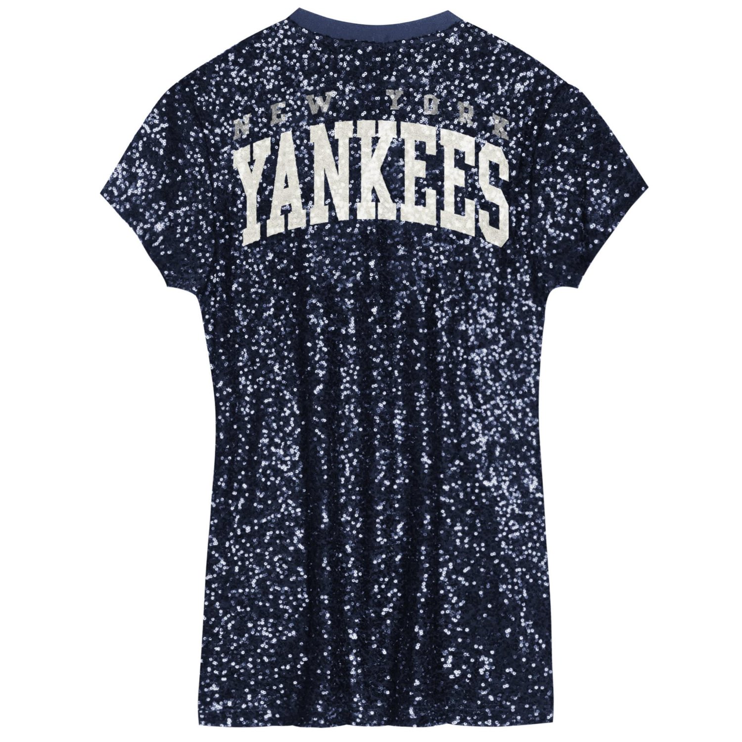 Girls Youth New York Yankees Sequin V-Neck Dress - view number 3