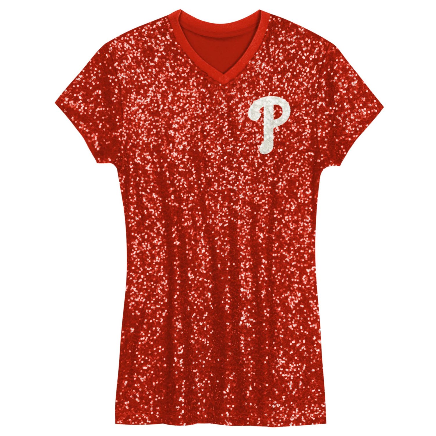 Girls Youth Philadelphia Phillies Sequin V-Neck Dress - view number 2
