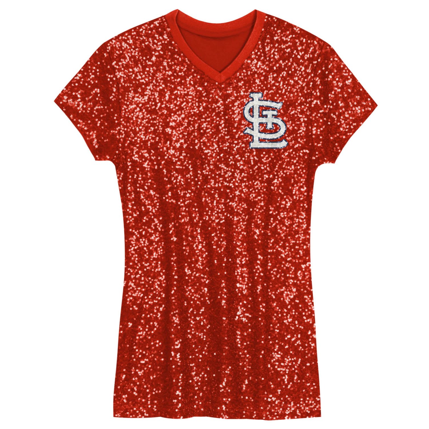 Girls Youth St Louis Cardinals Sequin V-Neck Dress - view number 2