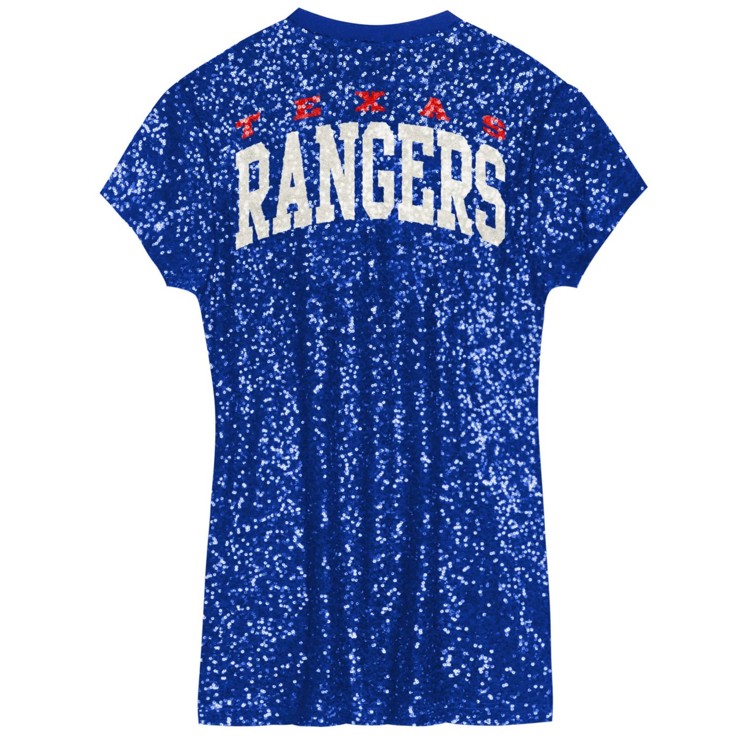 Girls Youth Texas Rangers Sequin V-Neck Dress