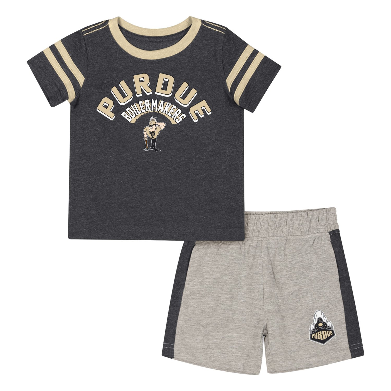 Infant Colosseum Heather Purdue Boilermakers T-Shirt  Shorts Set - view number 1