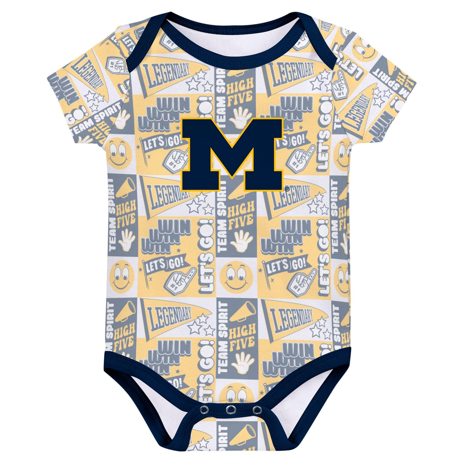 Michigan Wolverines Sunday Comics 3-Pack Bodysuit Set