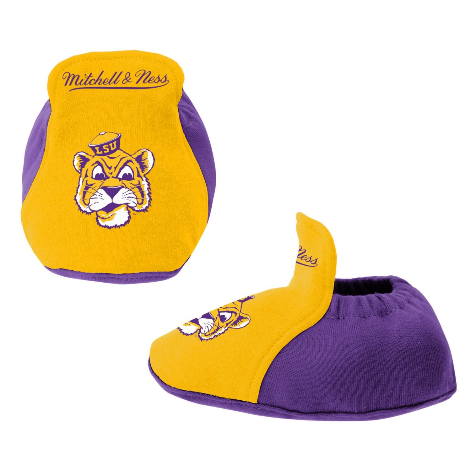 Mitchell  Ness Gold LSU Tigers 3-Pack Bodysuit Bib and Bootie Set