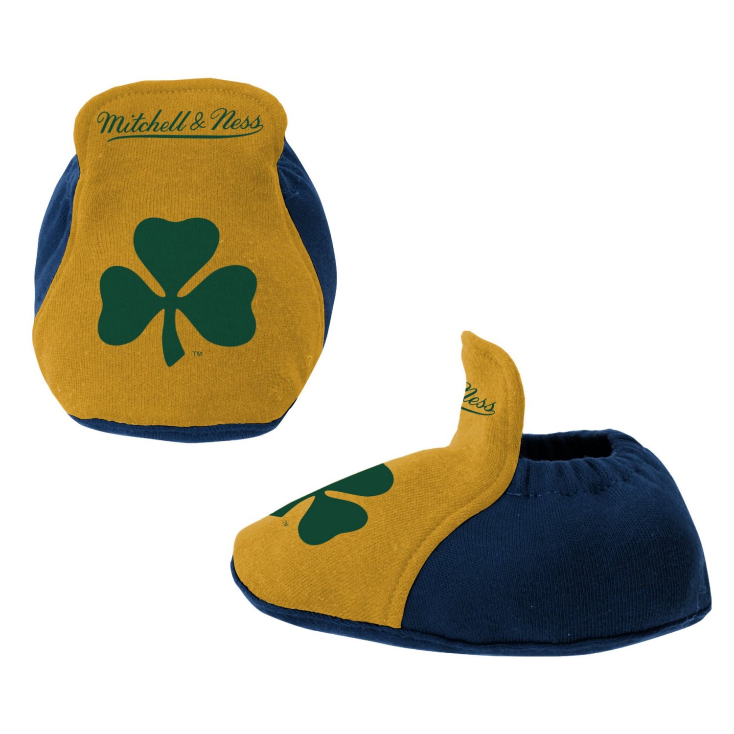 Mitchell  Ness Gold Notre Dame Fighting Irish 3-Pack Bodysuit Bib and Bootie Set