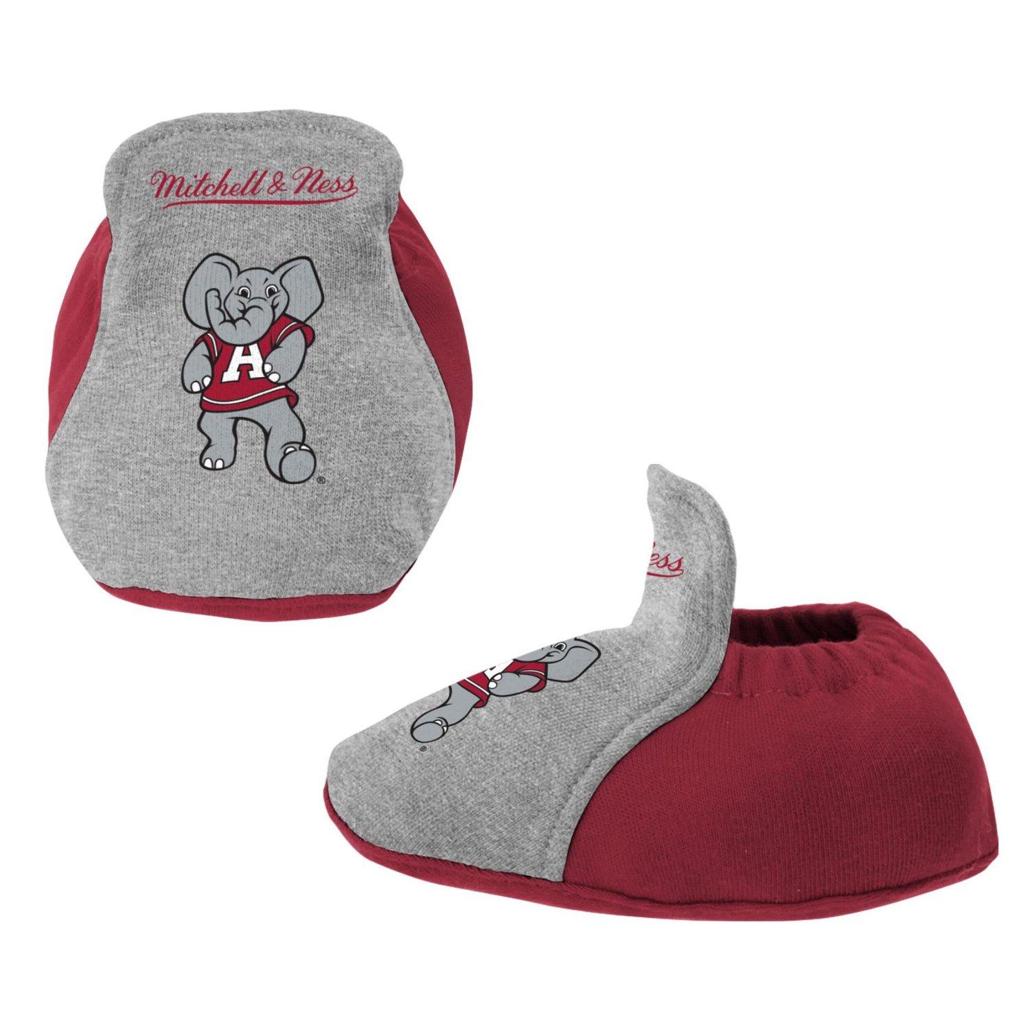 Mitchell  Ness Heather Gray Alabama Tide 3-Pack Bodysuit Bib and Bootie Set